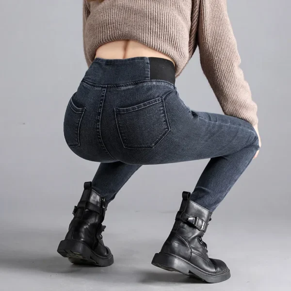 Jeans Oversize 26-38 Slim Denim Pants Women's High Waist Skinny Jean Vintage Wash Pencil Stretch Vaqueros Leggings Pantalones - Image 4