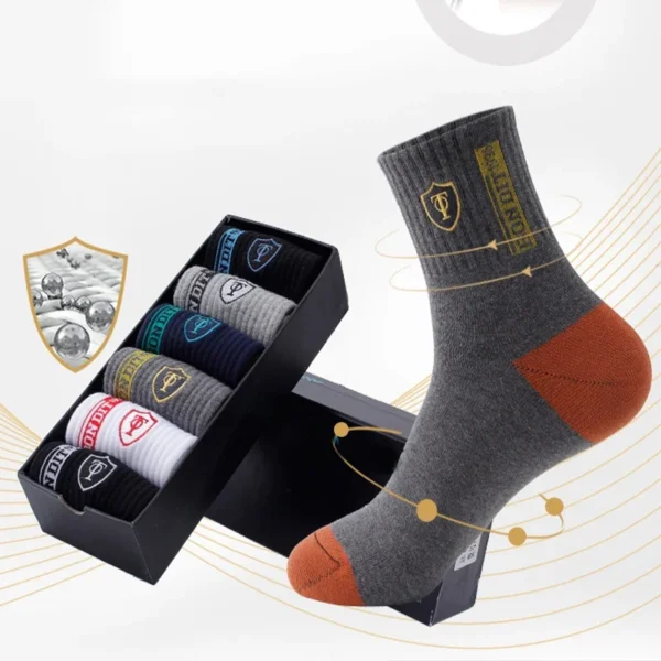 5/10pairs Breathable Cotton Sport Stockings Men Bamboo Fiber Autumn and Winter Men Socks Sweat Absorption Deodorant Business Sox - Image 6